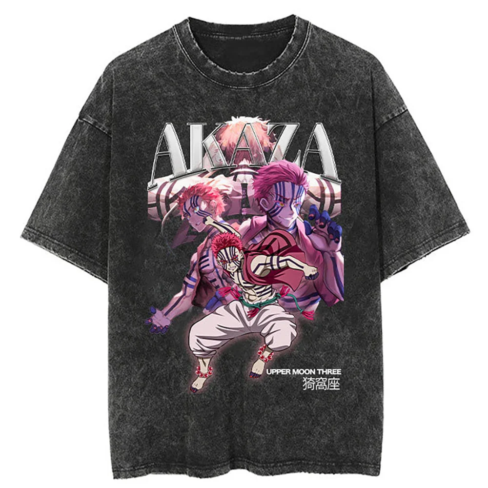 Akaza "Upper Moon Three" Vintage T-shirt - Image 2