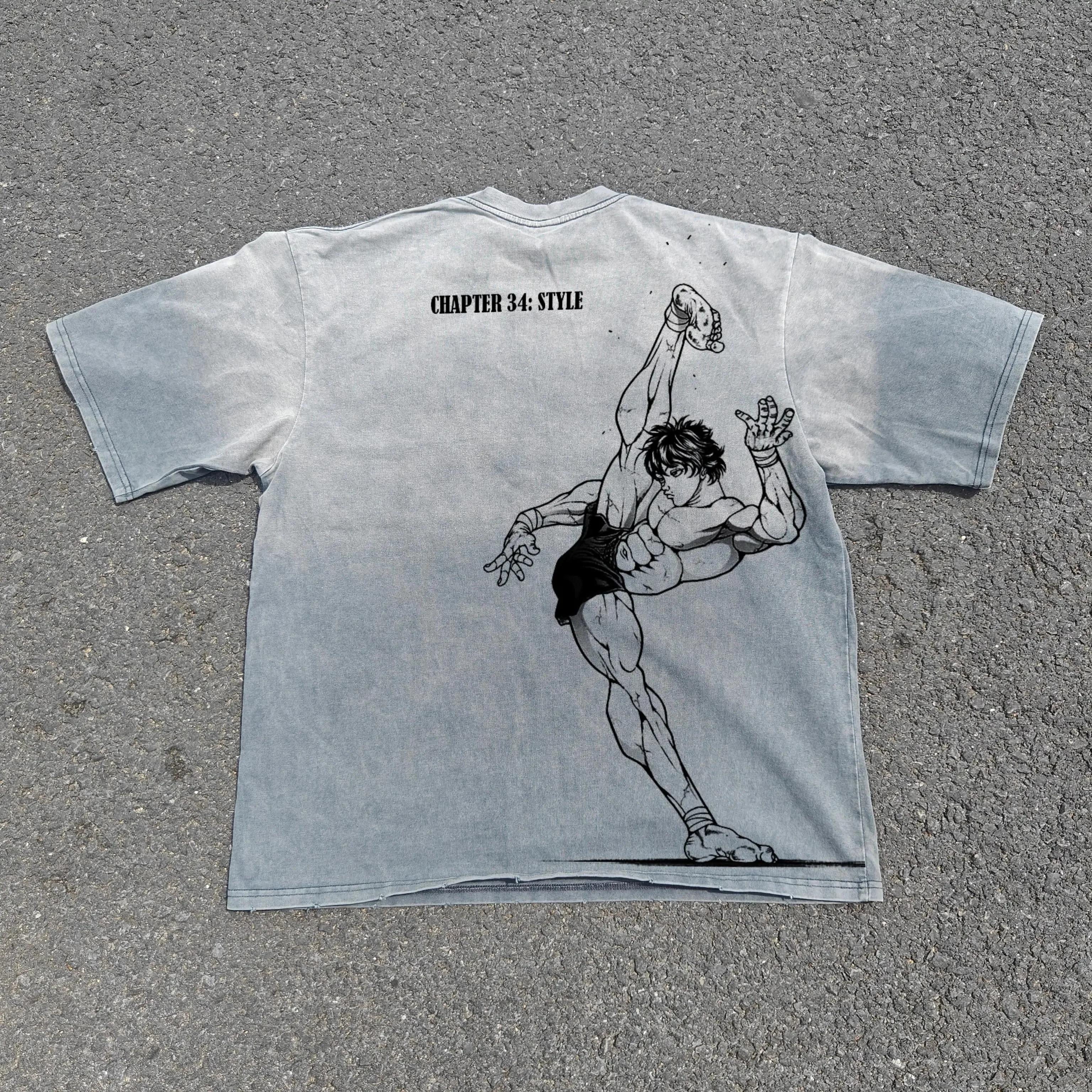 Baki Acid Wash T-shirt - Image 2