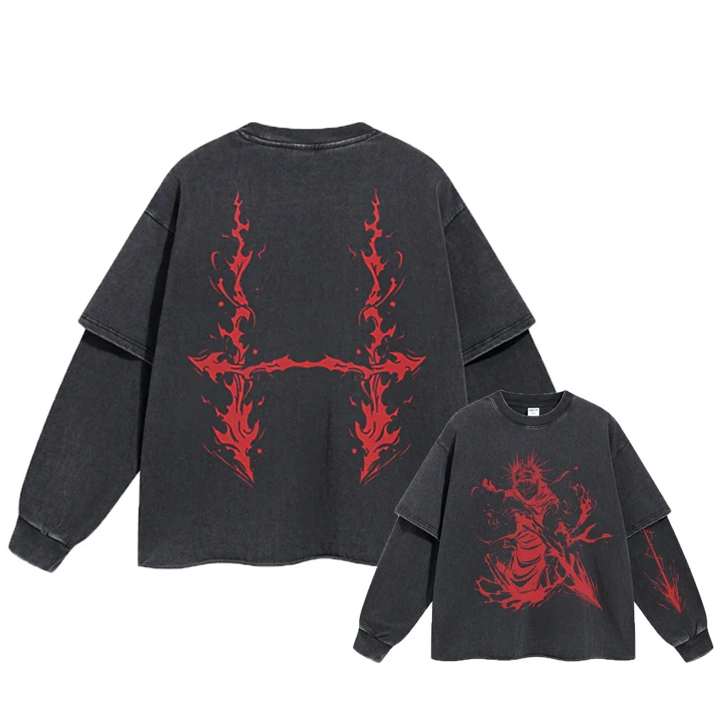 Choso "Blood Manipulation" Vintage Double Sleeve T-shirt - Image 3