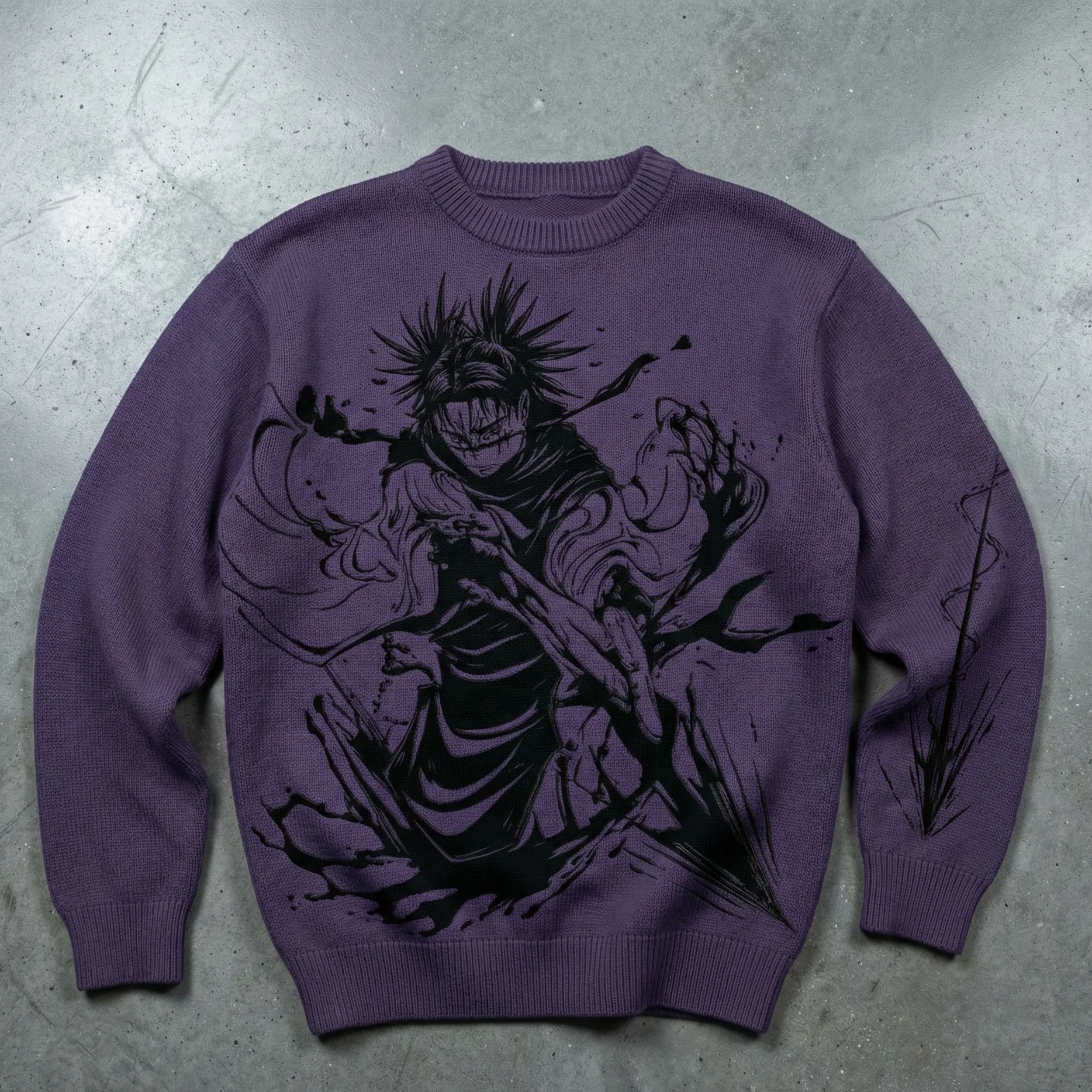 Choso Blood Manipulation Loose Knit Sweater - Image 4