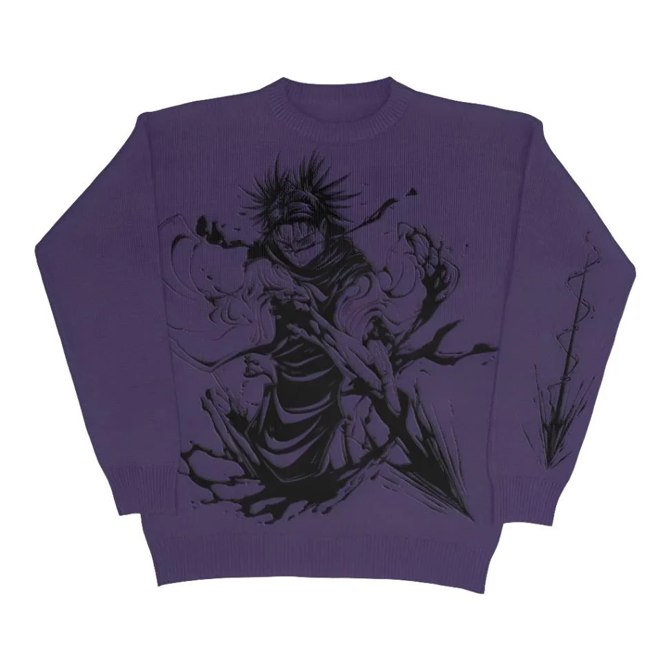 Choso Blood Manipulation Loose Knit Sweater - Image 7