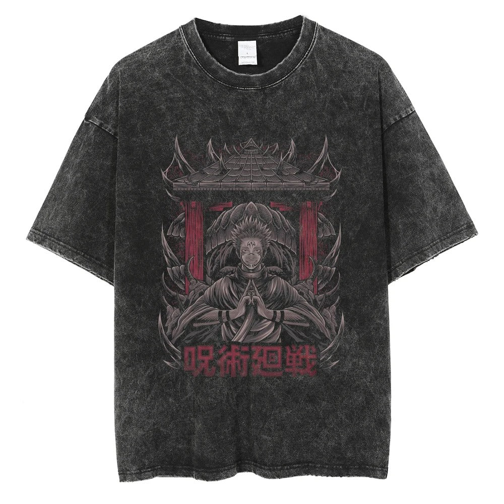 Gojo VS. Sukuna Final Battle Vintage T-shirt - Image 4