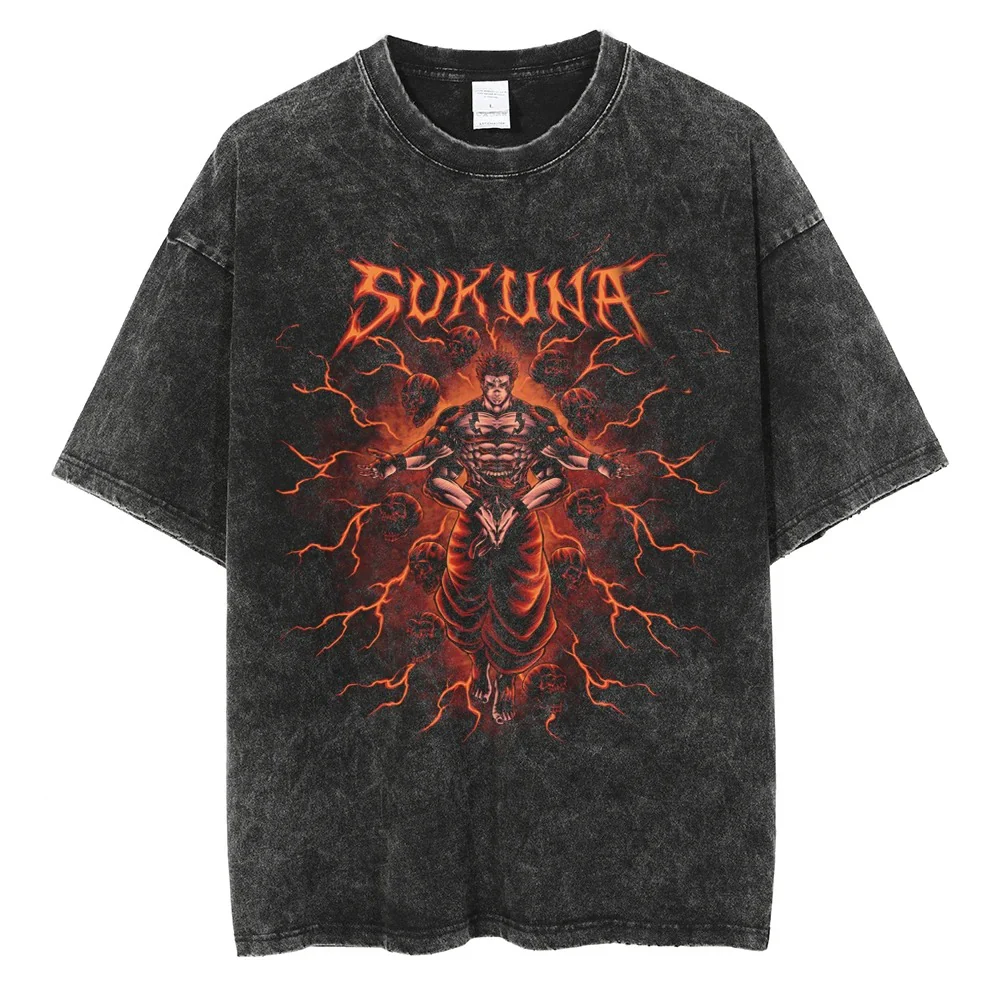 Gojo VS. Sukuna Vintage T-shirts - Image 2