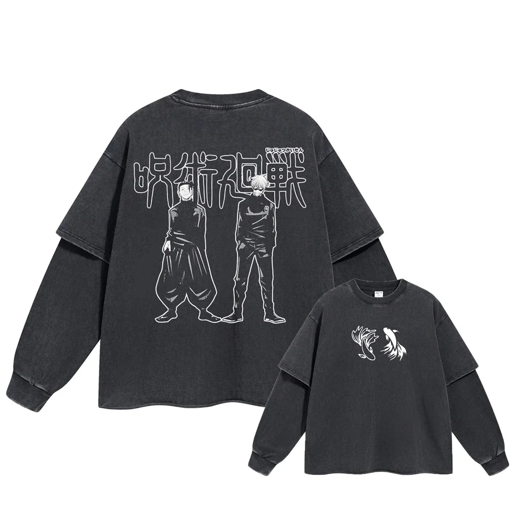 Gojo X Geto Vintage Double Sleeve T-shirt