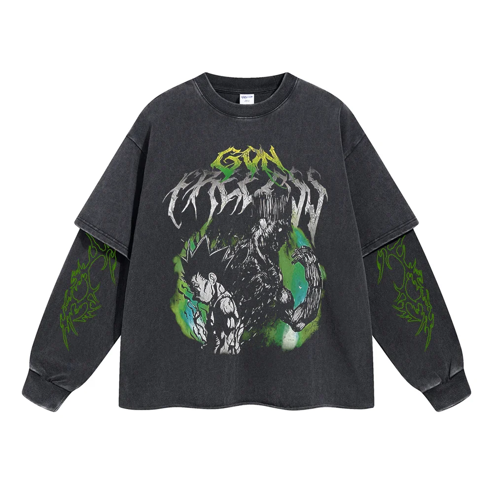 Gon Freecss Vintage Double Sleeve T-shirt