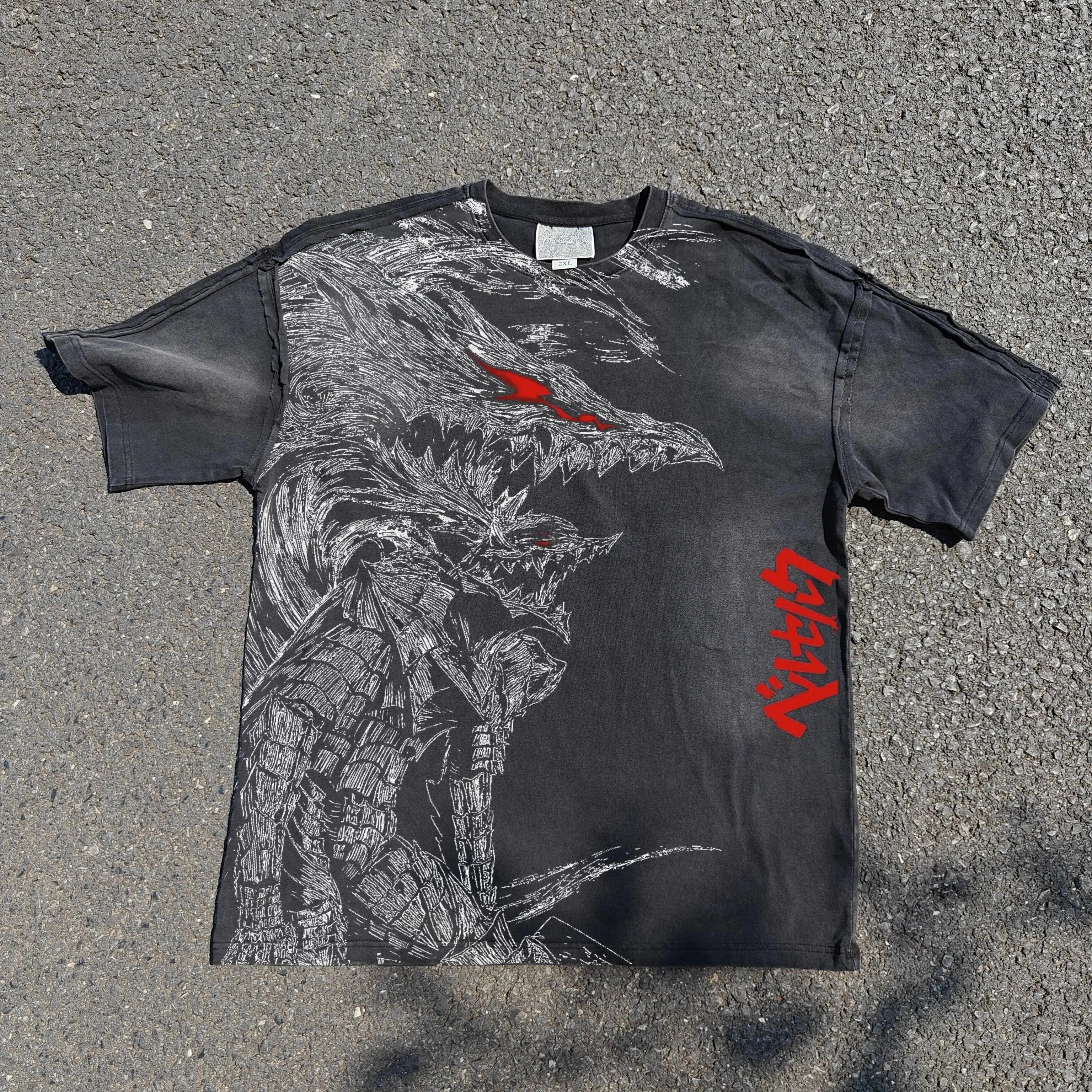 Guts Beast Mode Acid Wash T-shirt