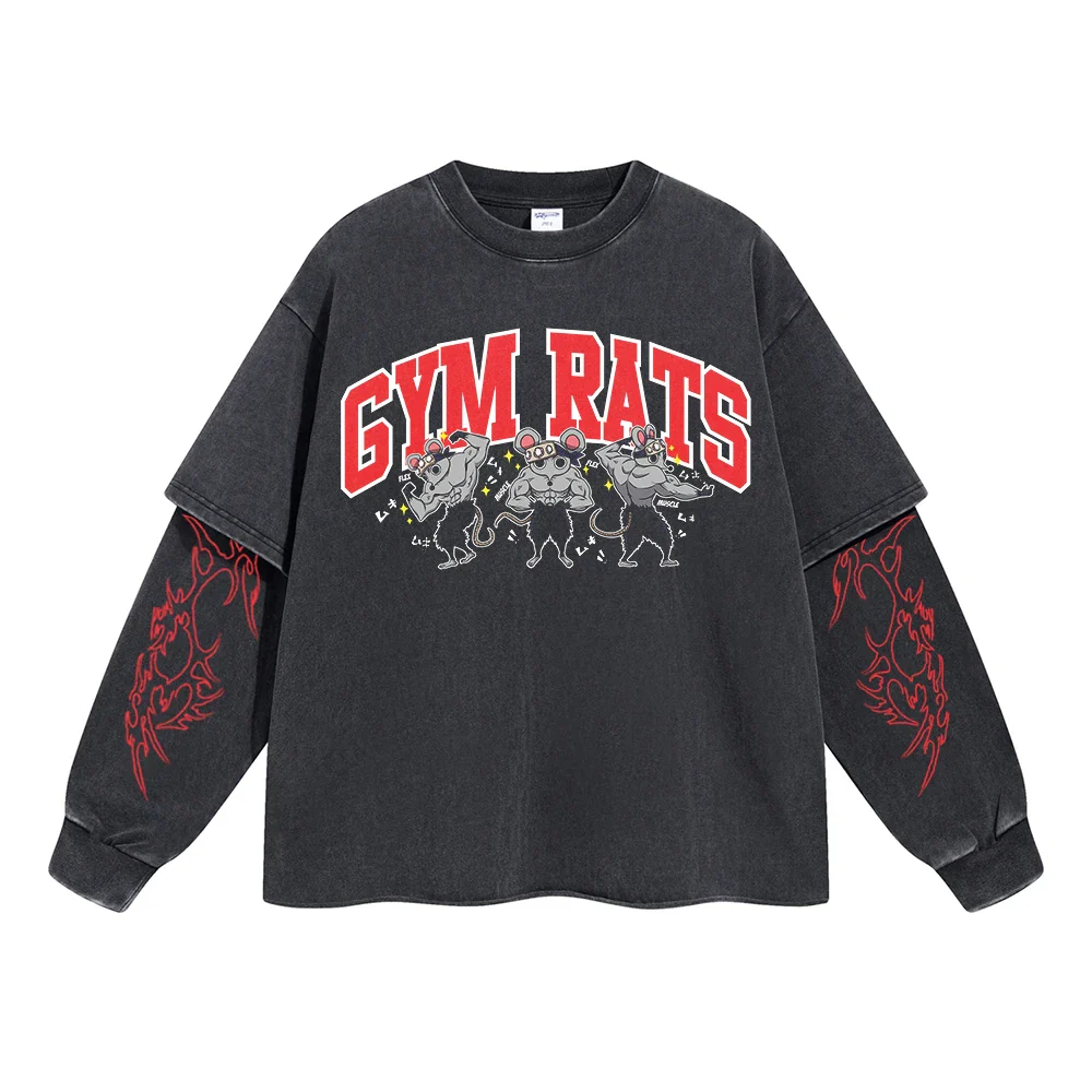 Gym Rats Vintage Double Sleeve T-shirt
