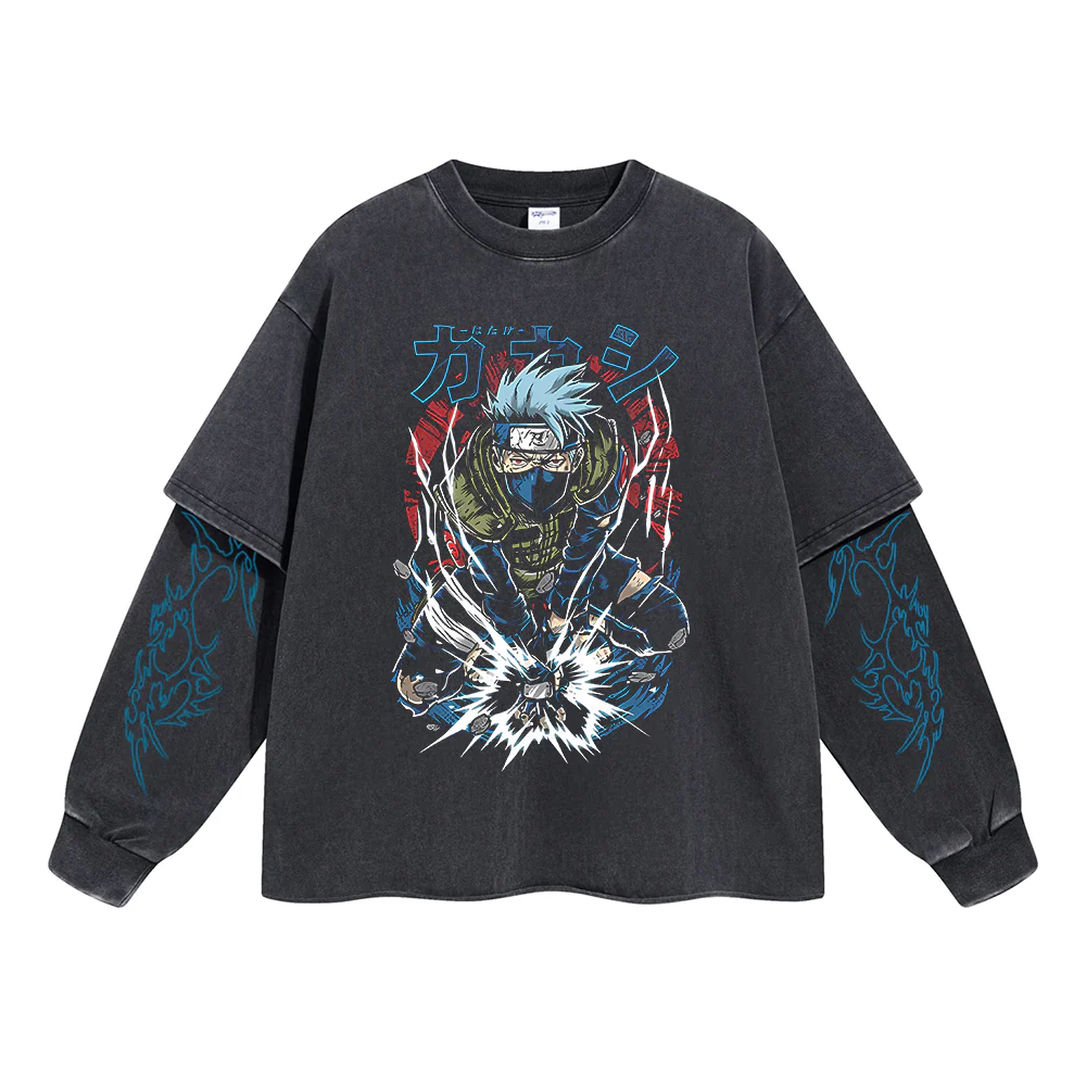 Kakashi of the Sharingan Vintage Double Sleeve T-shirt