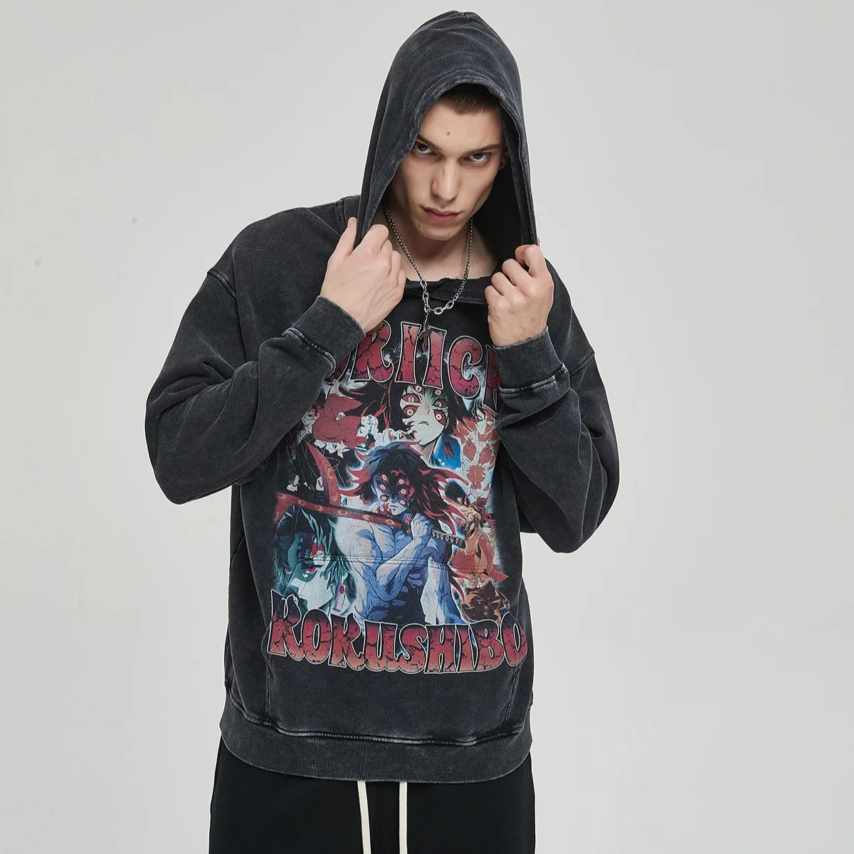 Kokushibo X Yoriichi Vintage Hoodie - Image 10