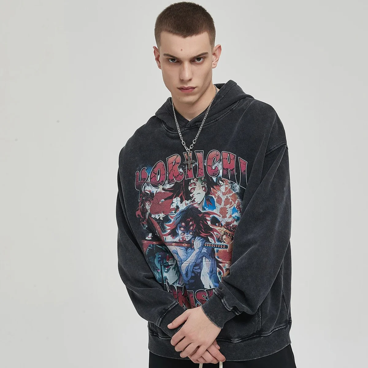 Kokushibo X Yoriichi Vintage Hoodie - Image 8
