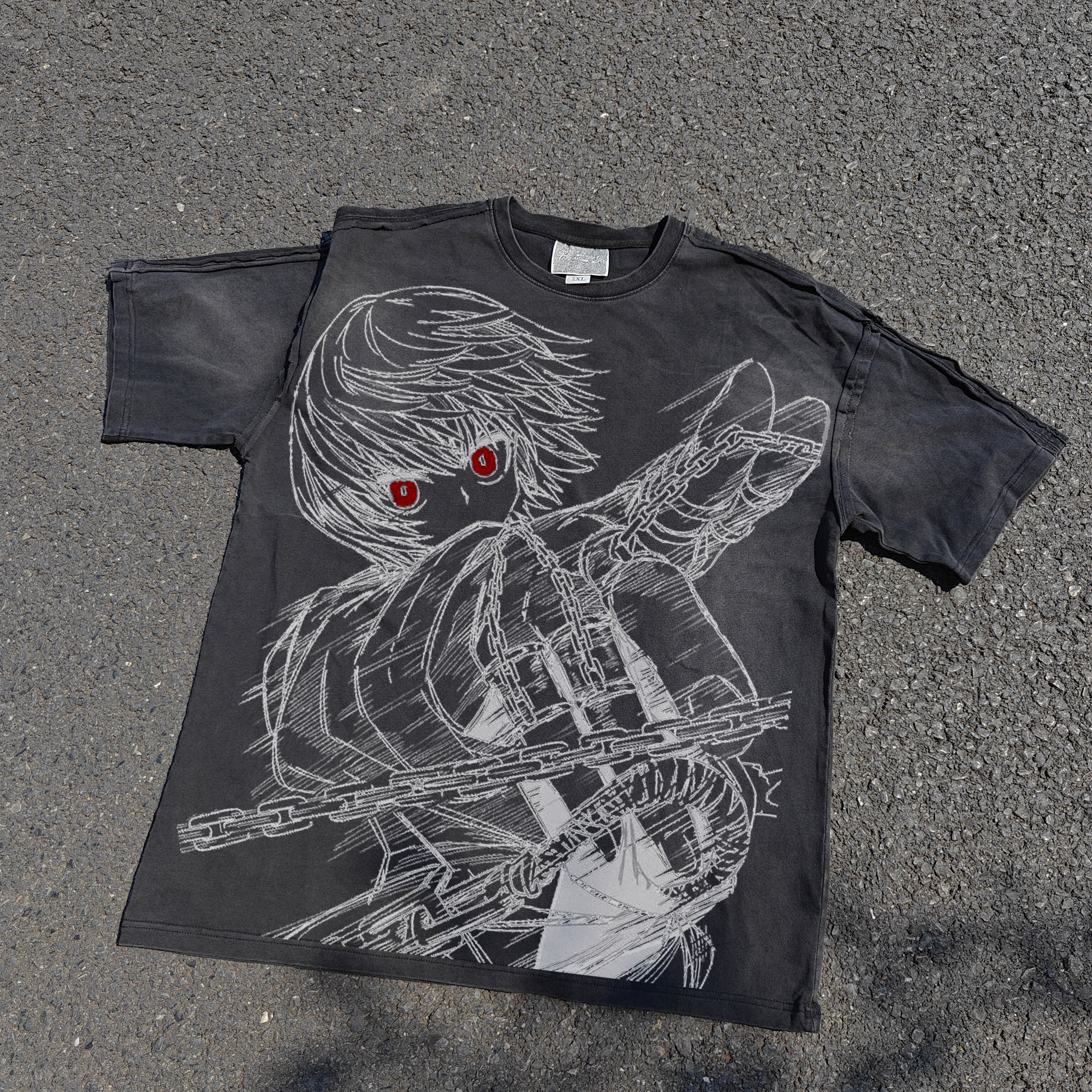 Kurapika "Chain User" Acid Wash T-shirt