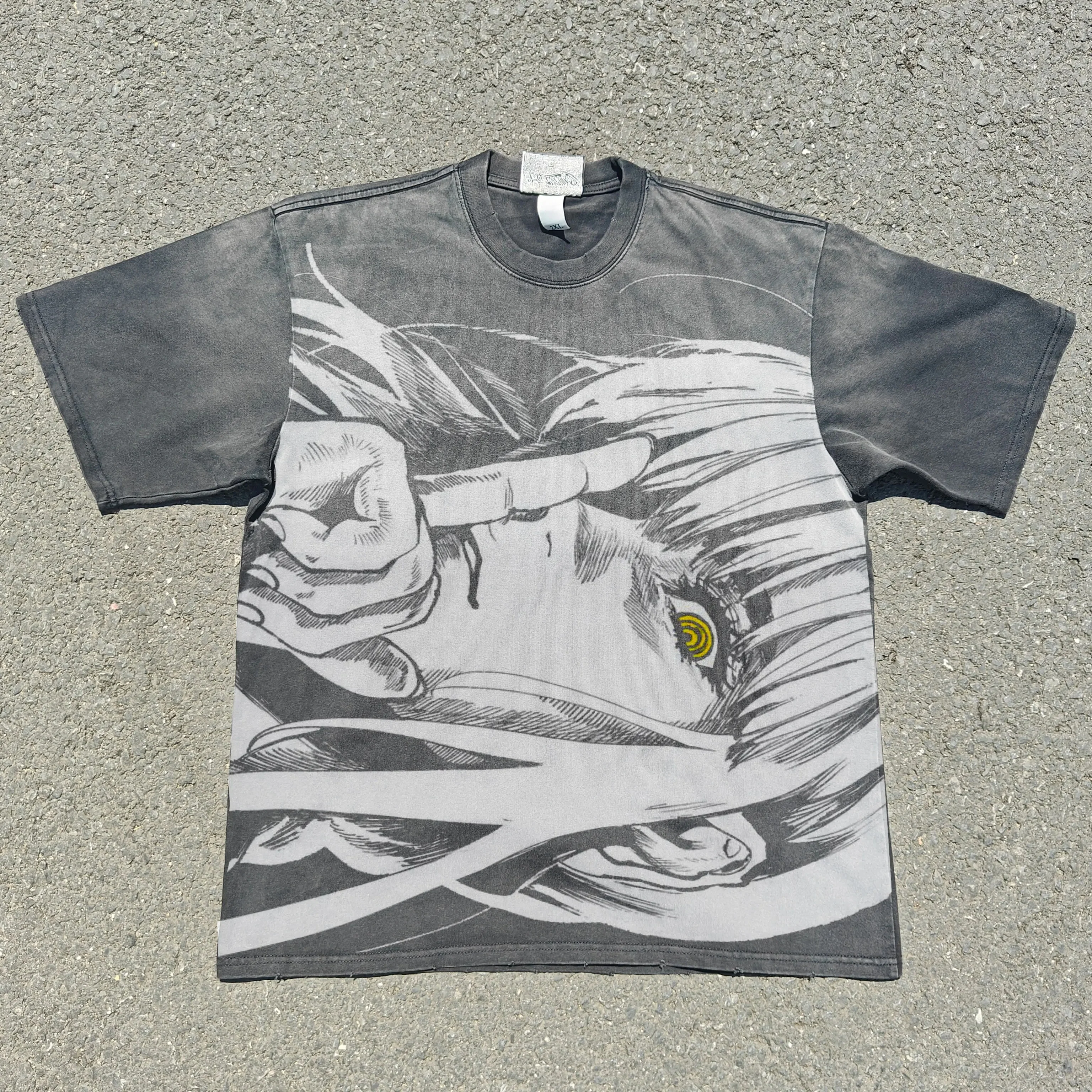 Makima "Control Queen" Acid Wash T-shirt