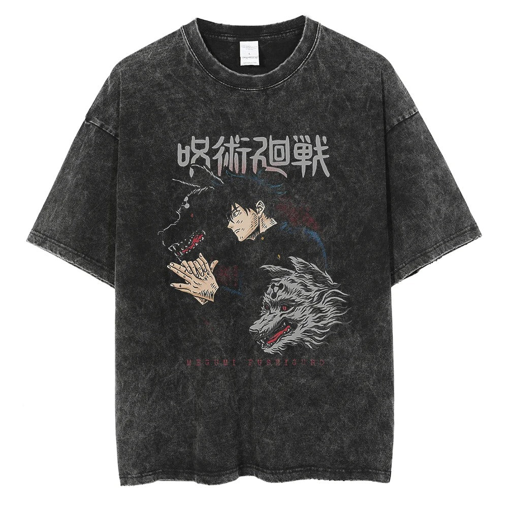 Megumi Fushiguro Vintage T-shirts Pack - Image 3