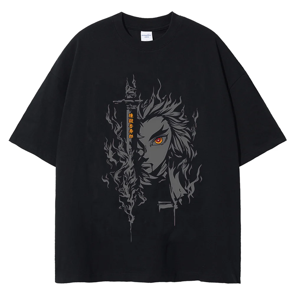 Rengoku Kyojuro "Flame Hashira" Vintage T-shirt - Image 3