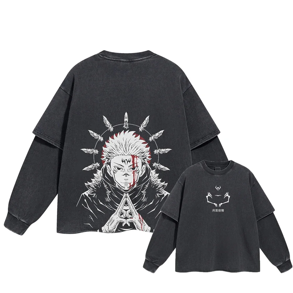 Sukuna "Finger Bearer" Vintage Double Sleeve T-shirt