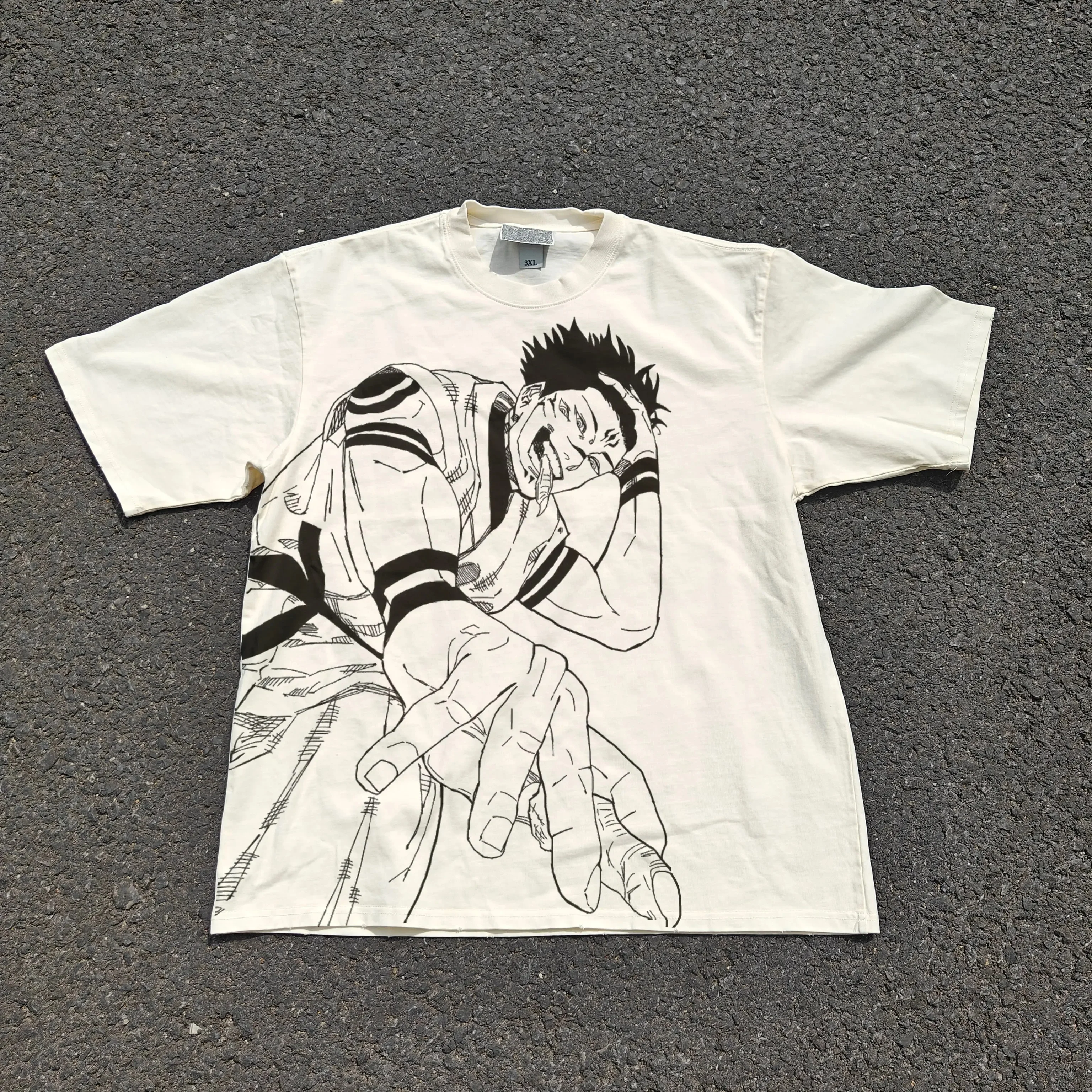 Sukuna "Sorcerer Slayer" Acid Wash T-shir