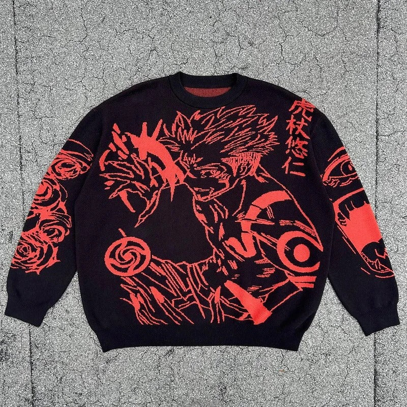 Sukuna X Nobara Loose Knit Sweater - Image 3