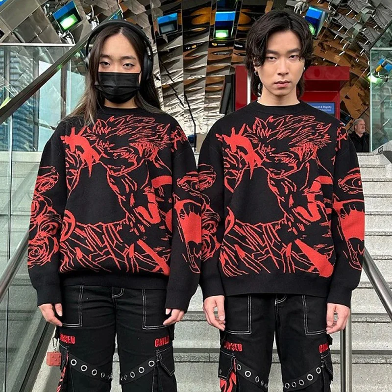 Sukuna X Nobara Loose Knit Sweater - Image 6