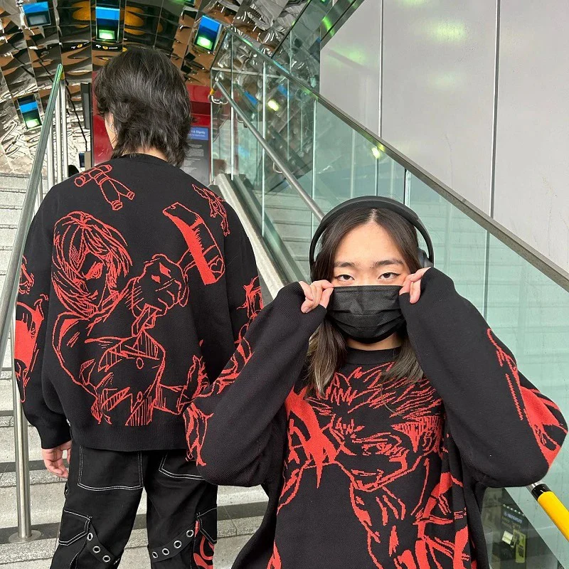 Sukuna X Nobara Loose Knit Sweater - Image 7
