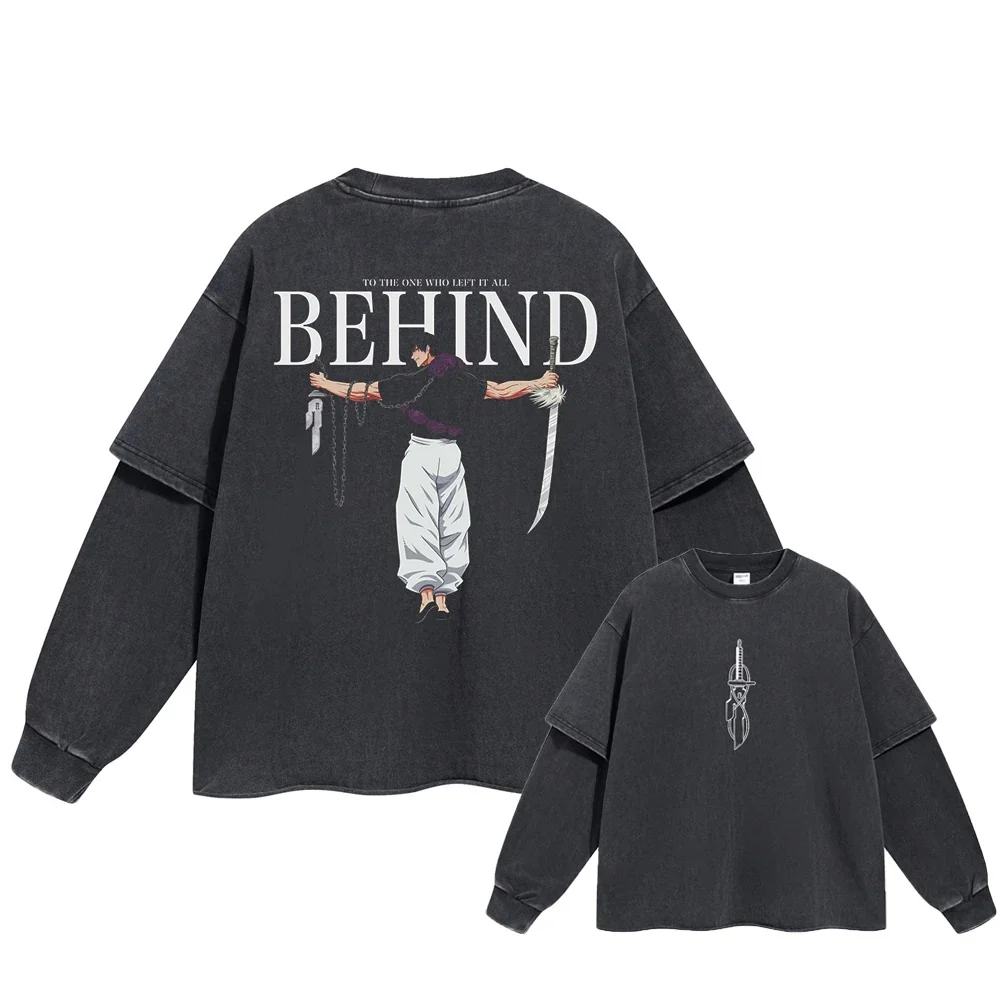 Toji Fushiguro "The One Who Left It All Behind" Vintage Double Sleeve T-shirt - Image 3