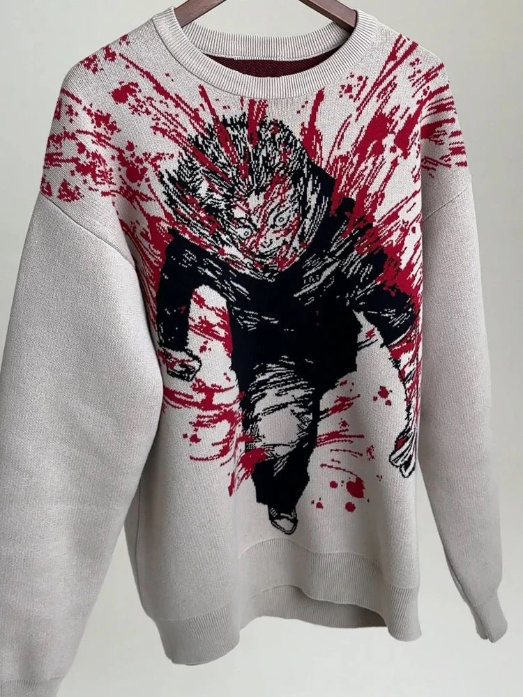 Yuji Itadori Loose Knit Sweater - Image 3