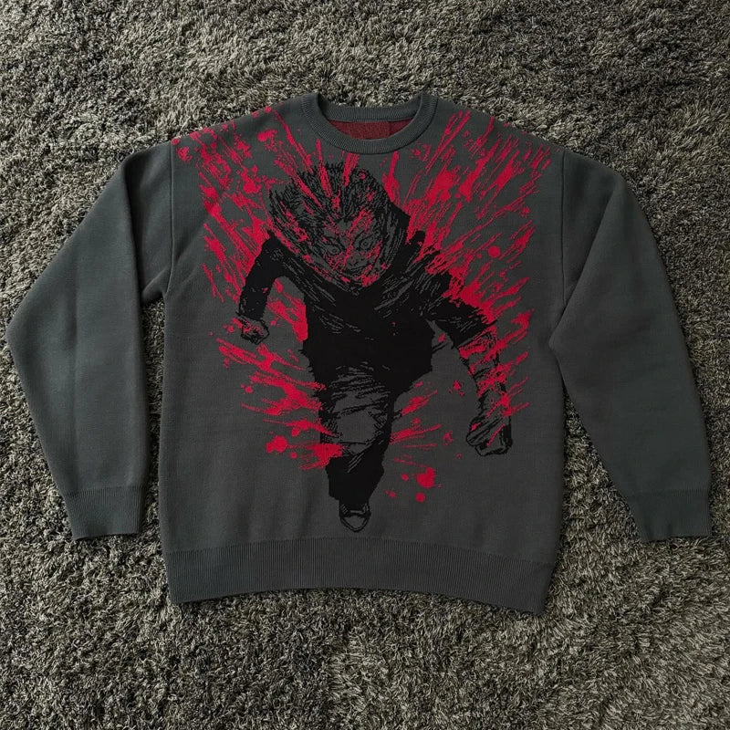 Yuji Itadori Loose Knit Sweater - Image 6