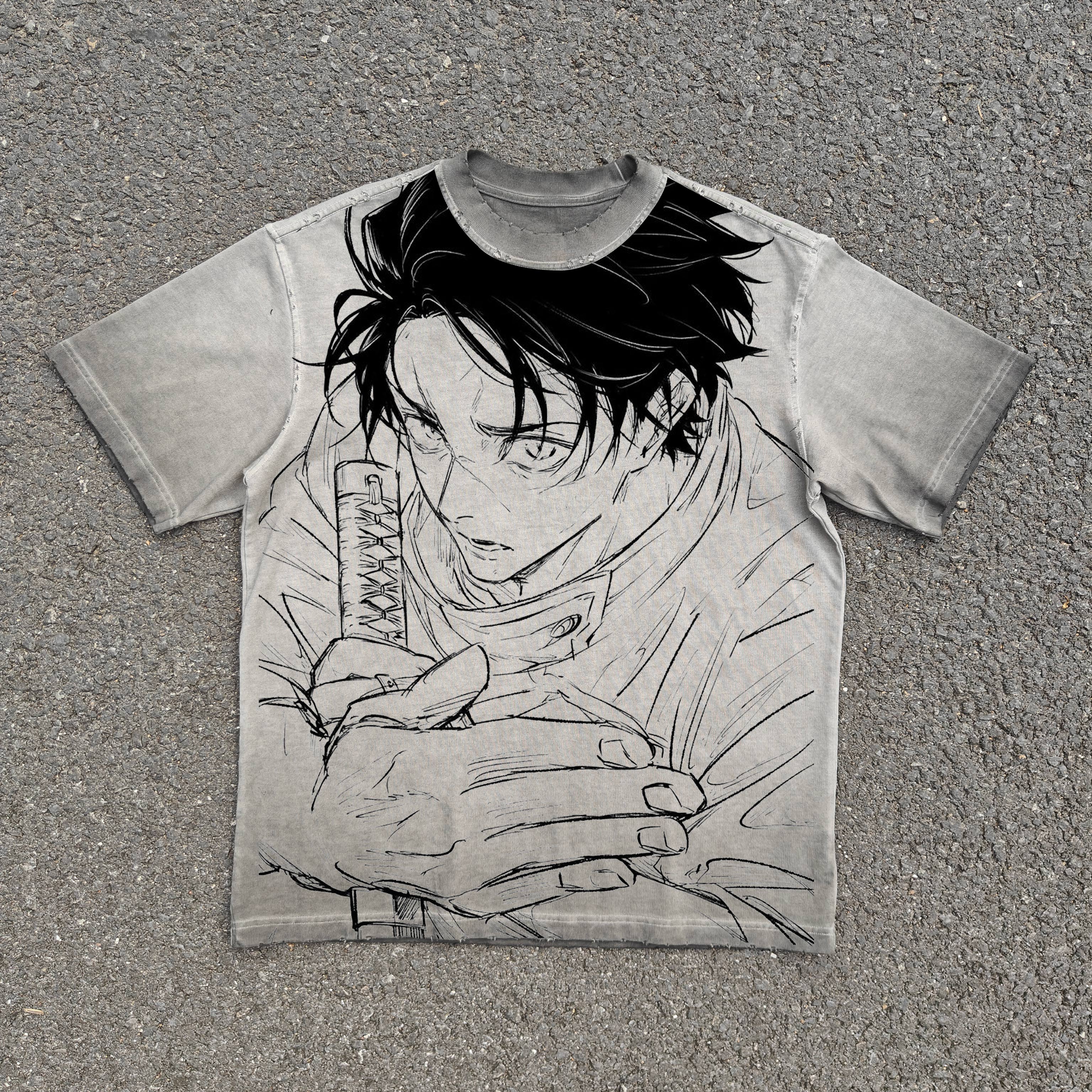 Yuta Okkotsu Acid Wash T-shirt